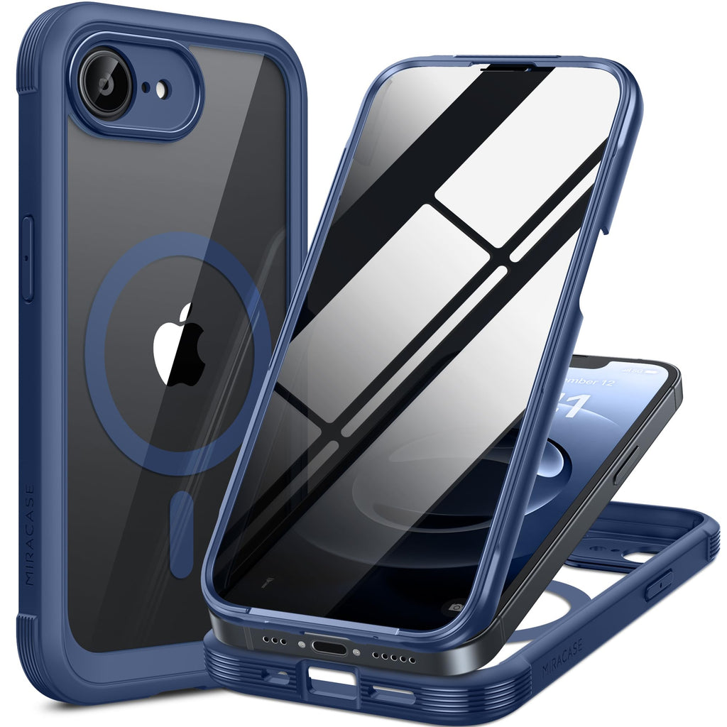 Miracase für iPhone 17 Hülle 6,3 Zoll,360 Grad Komplettschutz,Schwarz