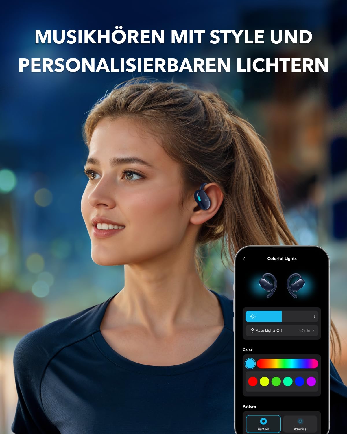 Soundcore by Anker V20i Open-Ear Kopfhörer verstellbare Ohrhaken, BT 5.4