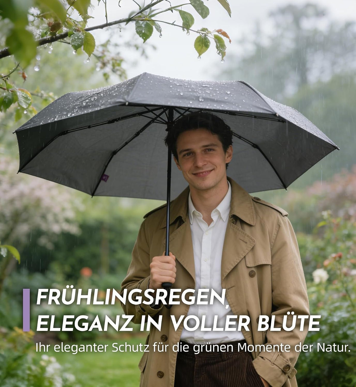 LILAC Regenschirm Klein Stabil Windfest