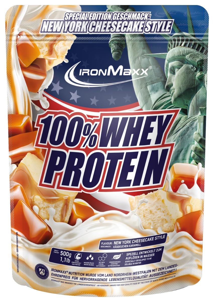 IronMaxx 100% Whey Protein Pulver - French Vanilla 500g Beutel | zuckerreduziertes, wasserlösliches Eiweißpulver aus Molkenprotein | viele verschiedene Geschmacksrichtungen