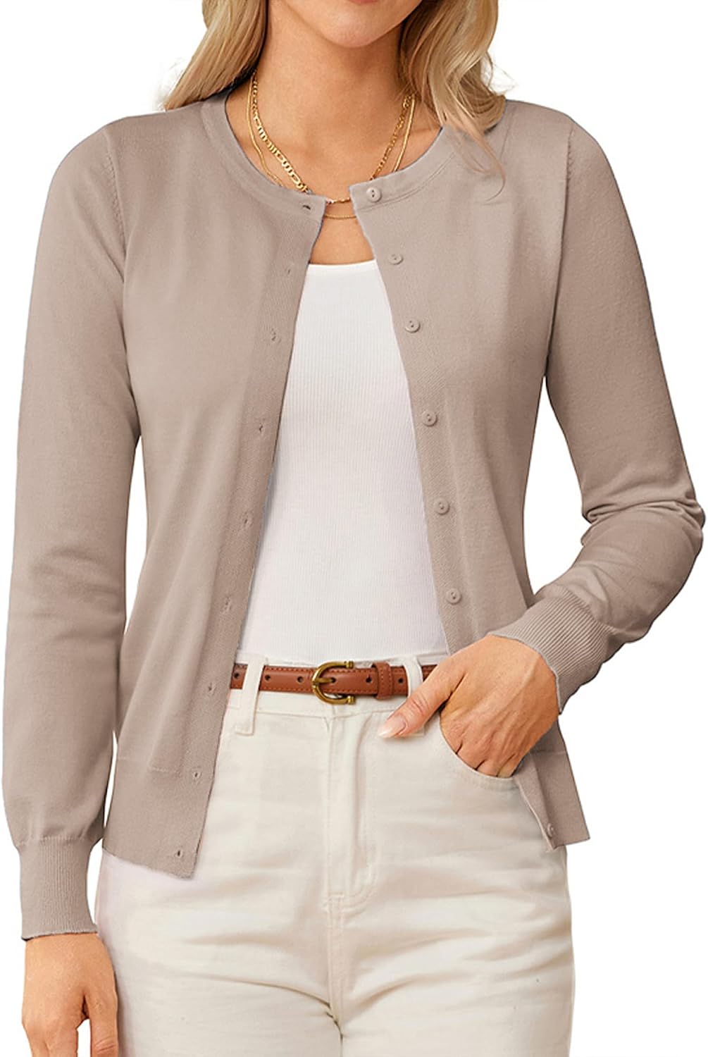 GRACE KARIN Damen Strickjacke Leichtes Herbst-Outfit 2026