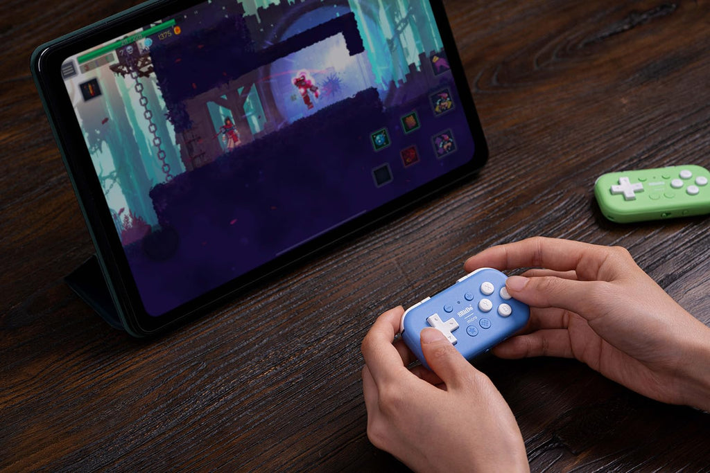 8Bitdo Micro Bluetooth Gamepad Pocket-sized Mini Controller for Switch, Android, and Raspberry Pi, Support Keyboard Mode (Blue)