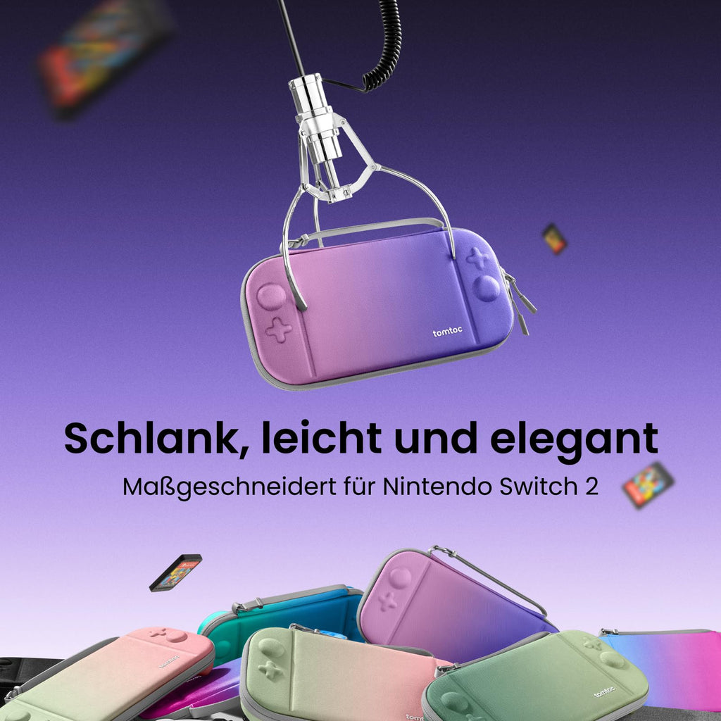tomtoc Slim Tasche für Nintendo Switch 2, Schutz nach Militärstandard