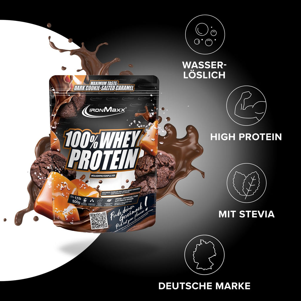 IronMaxx 100% Whey Protein Pulver - French Vanilla 500g Beutel | zuckerreduziertes, wasserlösliches Eiweißpulver aus Molkenprotein | viele verschiedene Geschmacksrichtungen