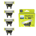 Philips OneBlade Original 360-Klingen, passend für alle OneBlade und Pro Modelle, original von Philips, 4er-Pack (Modell QP440/50)
