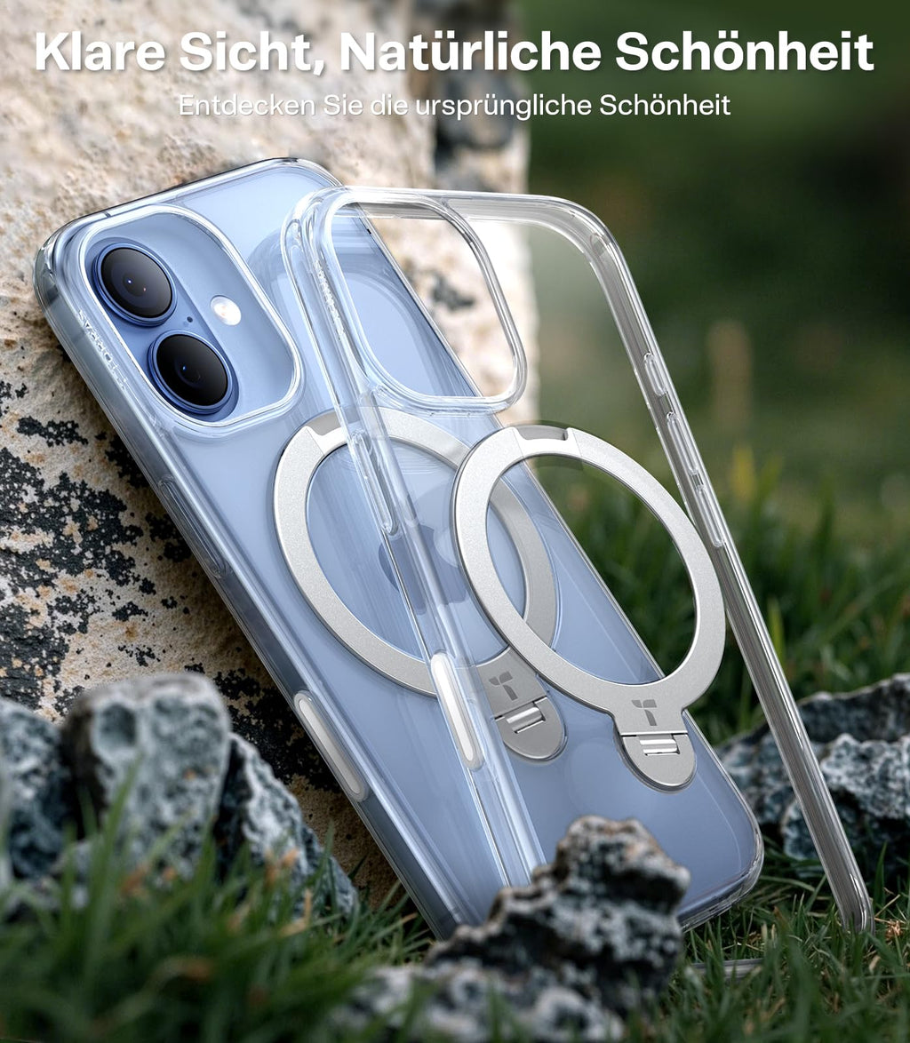 TORRAS Ostand Q3 Spin für iPhone 18 Pro Hülle für MagSafe 360°Stand Schwarz