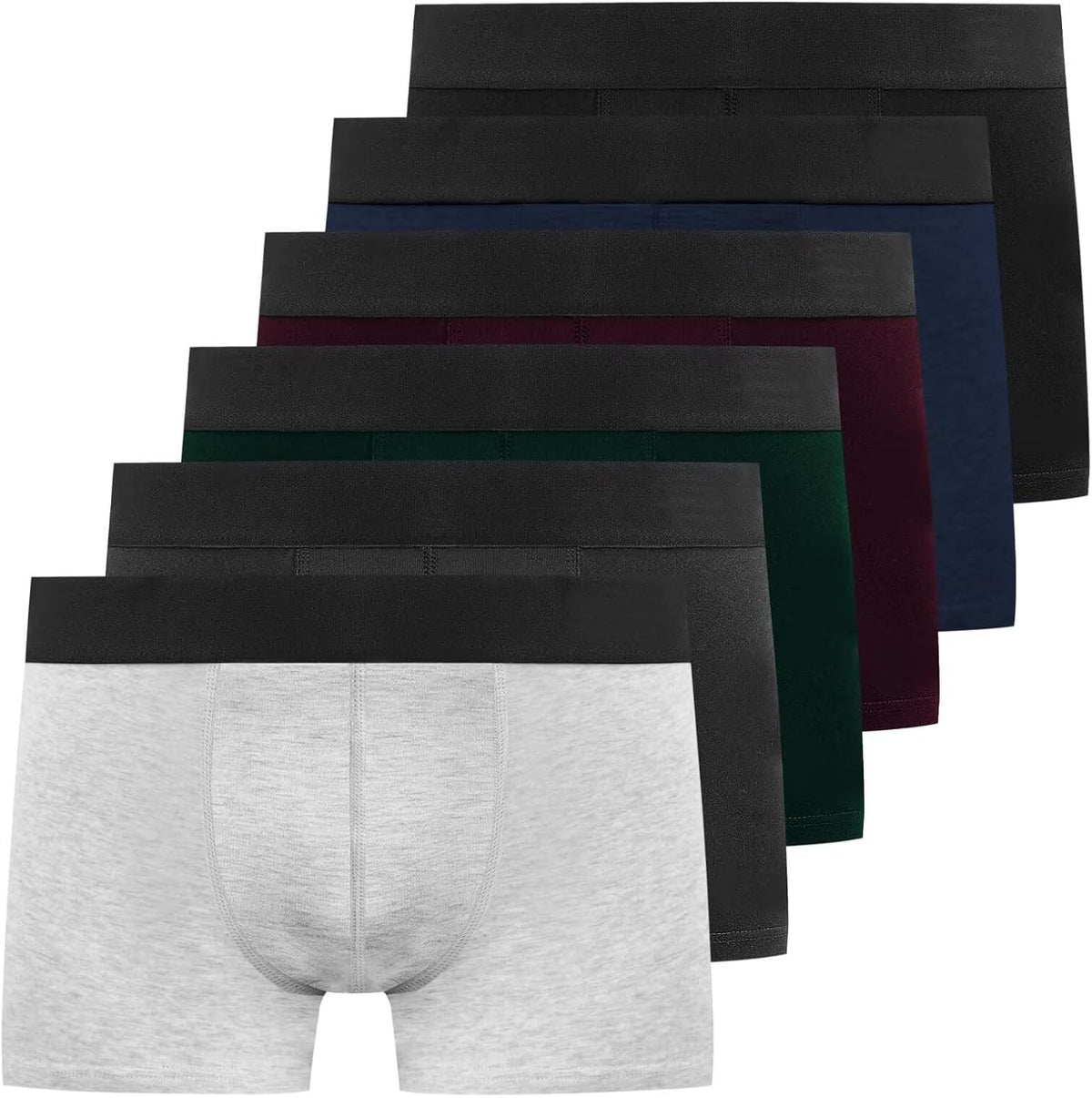 YouShow Mens Boxers 6/12 Pack Mens Underwear Hipsters Cotton Pants Trunks