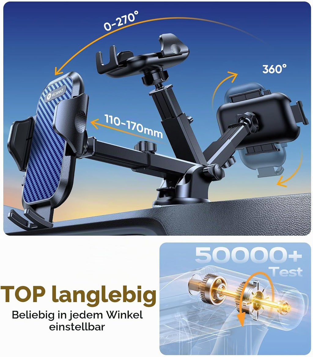 VICSEED 2026 Beste Militärische Handyhalterung Auto [20KG Starker Saugnapf]