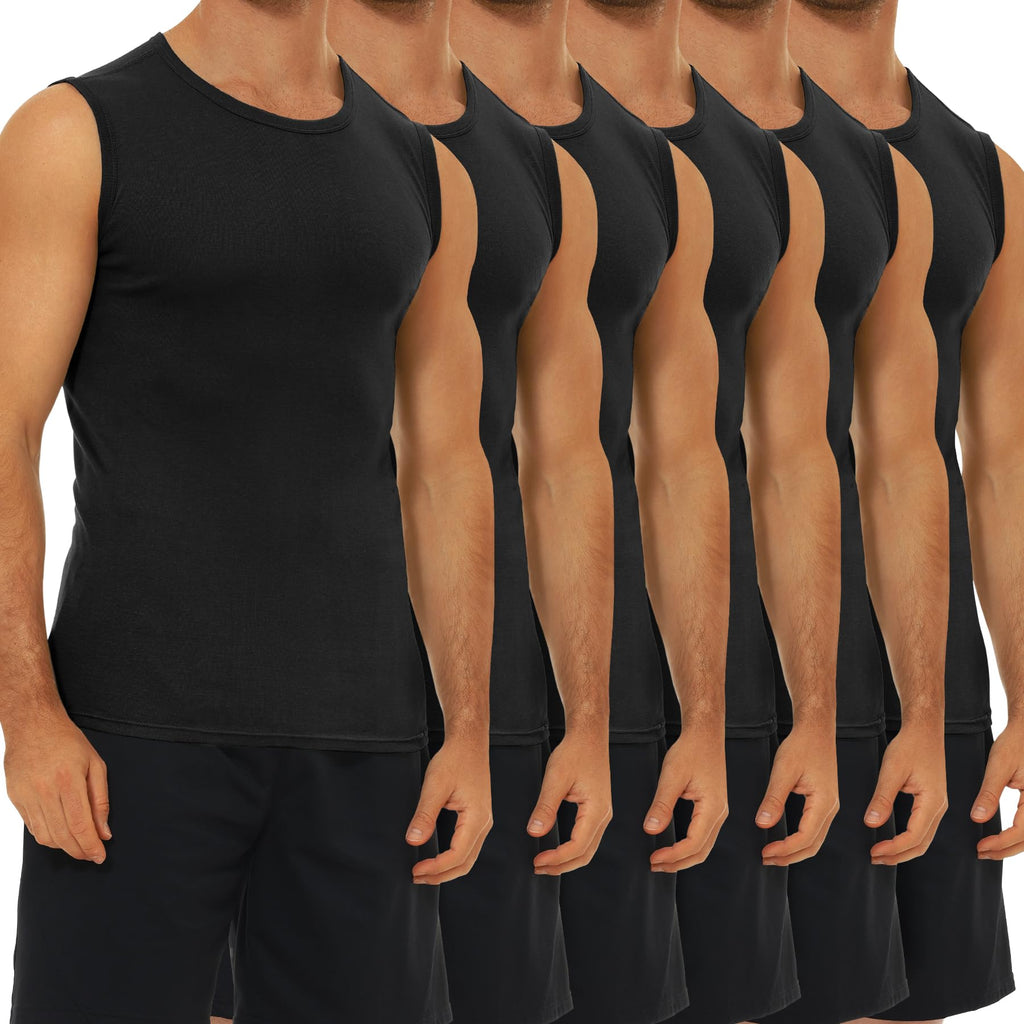 FALARY 3er-/6er-Pack Herren-Unterhemd aus Baumwolle Tanktop Unterhemden S-5XL