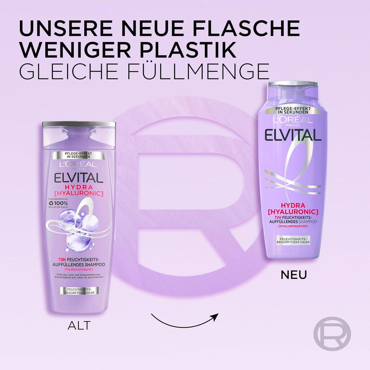 L'Oréal Paris Elvital Hydra Hyaluronic Shampoo Feuchtigkeitsboost, 1000 ml