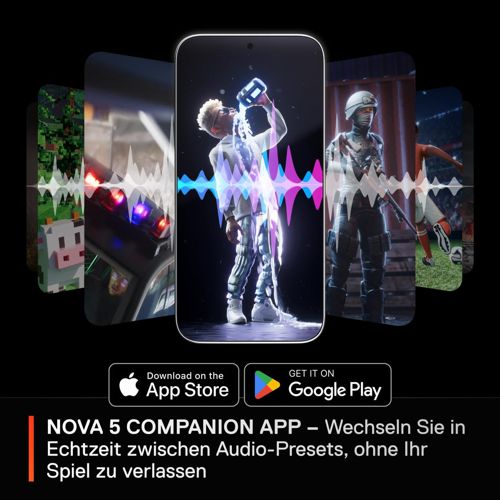 SteelSeries Arctis Nova 5 Wireless - Gaming Headset- Multi-System -PC,PS5 - Magnetische Neodym-Treiber -Über 100 Audio Presets - 60H Akkulaufzeit - 2,4 GHz oder BT-ClearCast Gen2.X-Mik -Weiß