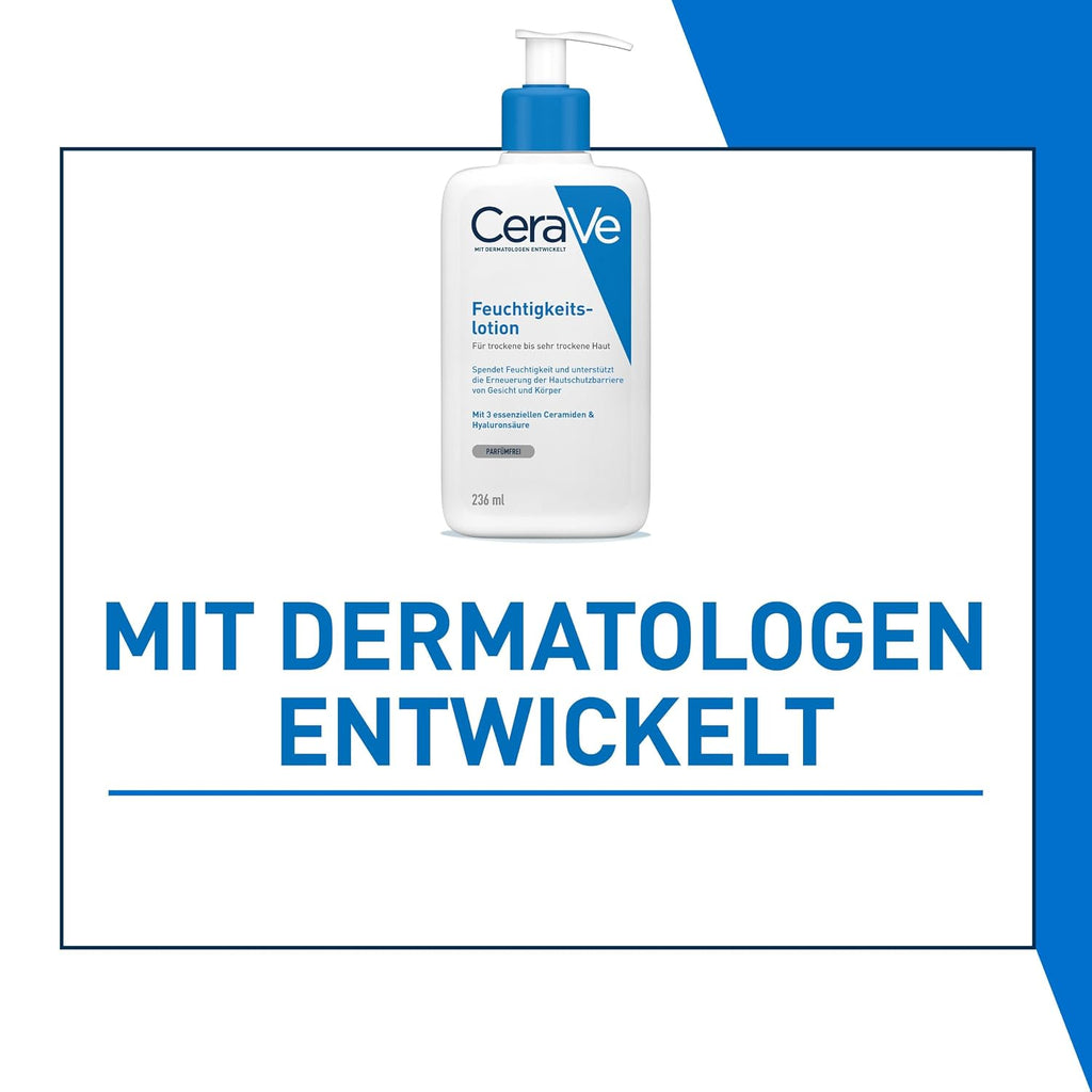 CeraVe Feuchtigkeitslotion für trockene Haut, Körper & Gesicht