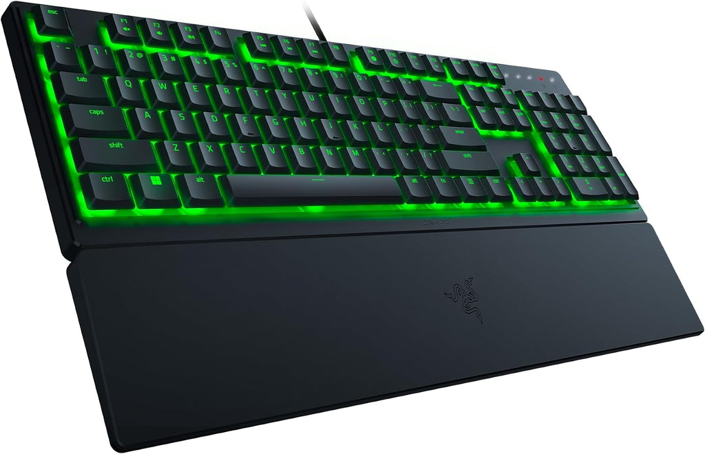 Razer Ornata V3 X - Flache Membran-Tastatur mit Chroma RGB (Lautlose Membran-Switches, Ergonomische Handballenauflage, Tastenkappen Anti-UV-Beschichtung) QWERTZ DE-Layout | Schwarz
