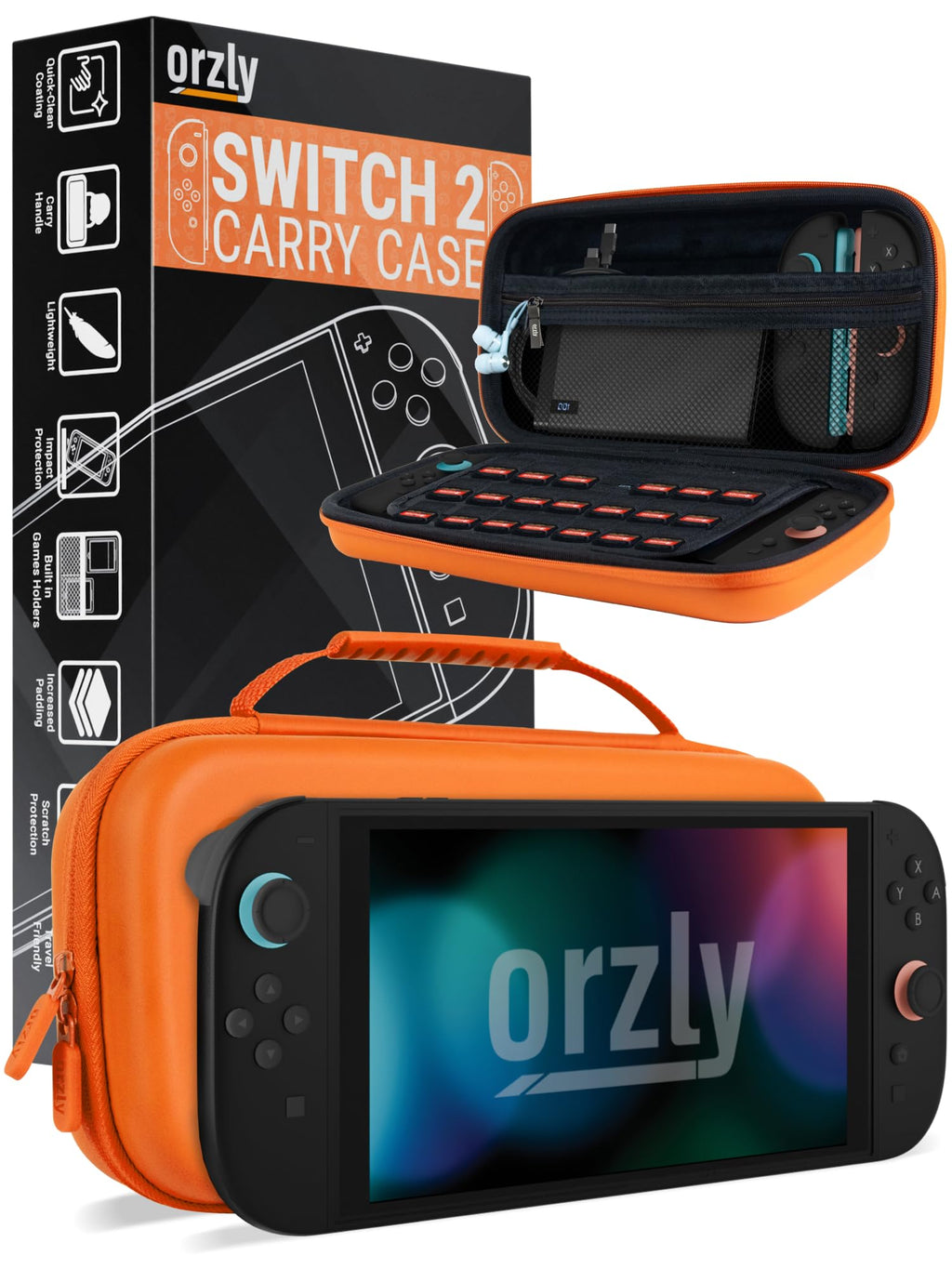 Orzly Tragetasche kompatibel mit Nintendo Switch Lite (2019) – Aufbewahrungstasche - Hartschalen Case/Hülle/Schutzhülle für die Verwendung mit der Nintendo Switch Lite Konsole & Accesoires - ROSA