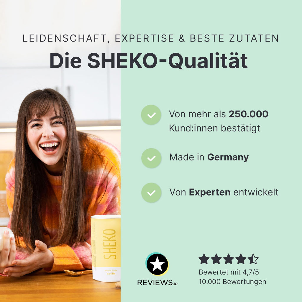 SHEKO Balance Shake Erdbeere – Mahlzeitersatz & Abnehmshake – 378 g
