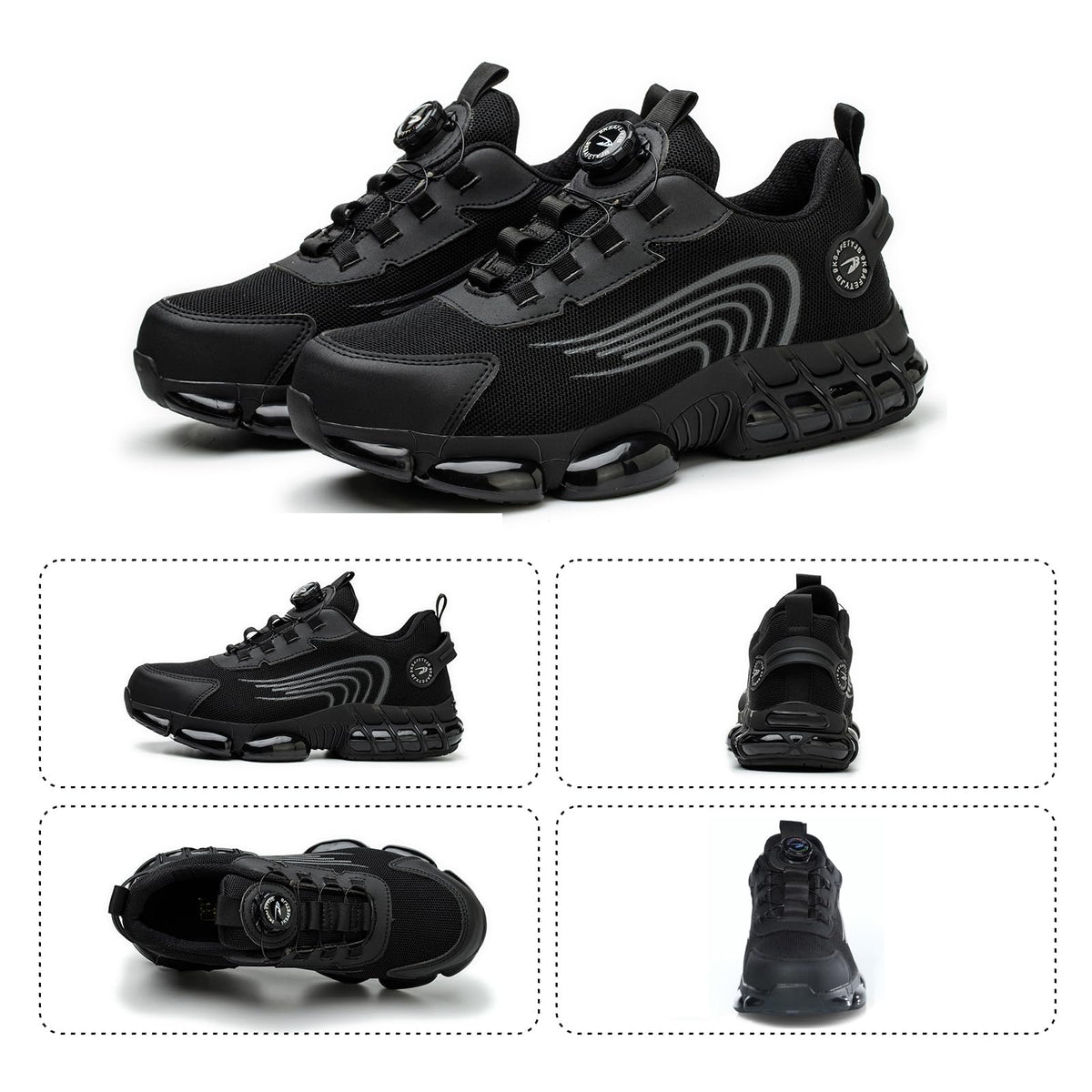 Chaussures de Sécurité Hommes Femmes Basket Respirante Antidérapante Légère Travail avec Embout en Acier 36-46 EU