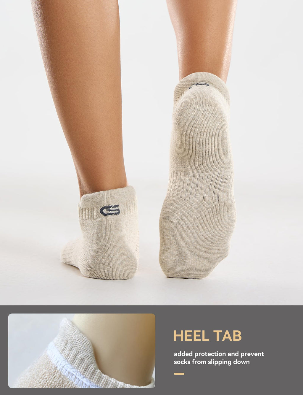 CS CELERSPORT 6 Paar kurze Sportsocken für Damen und Herren, Sneaker-Socken für Laufen und Sport mit Fersenlasche