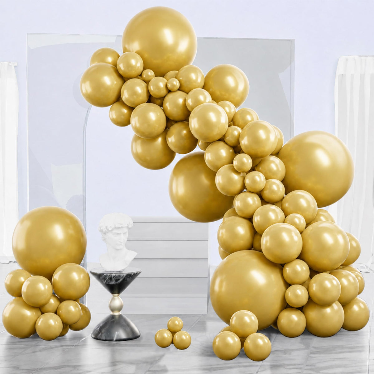 PartyWoo Black Balloons 140pcs Different Sizes of 18 12 10 5 Inch