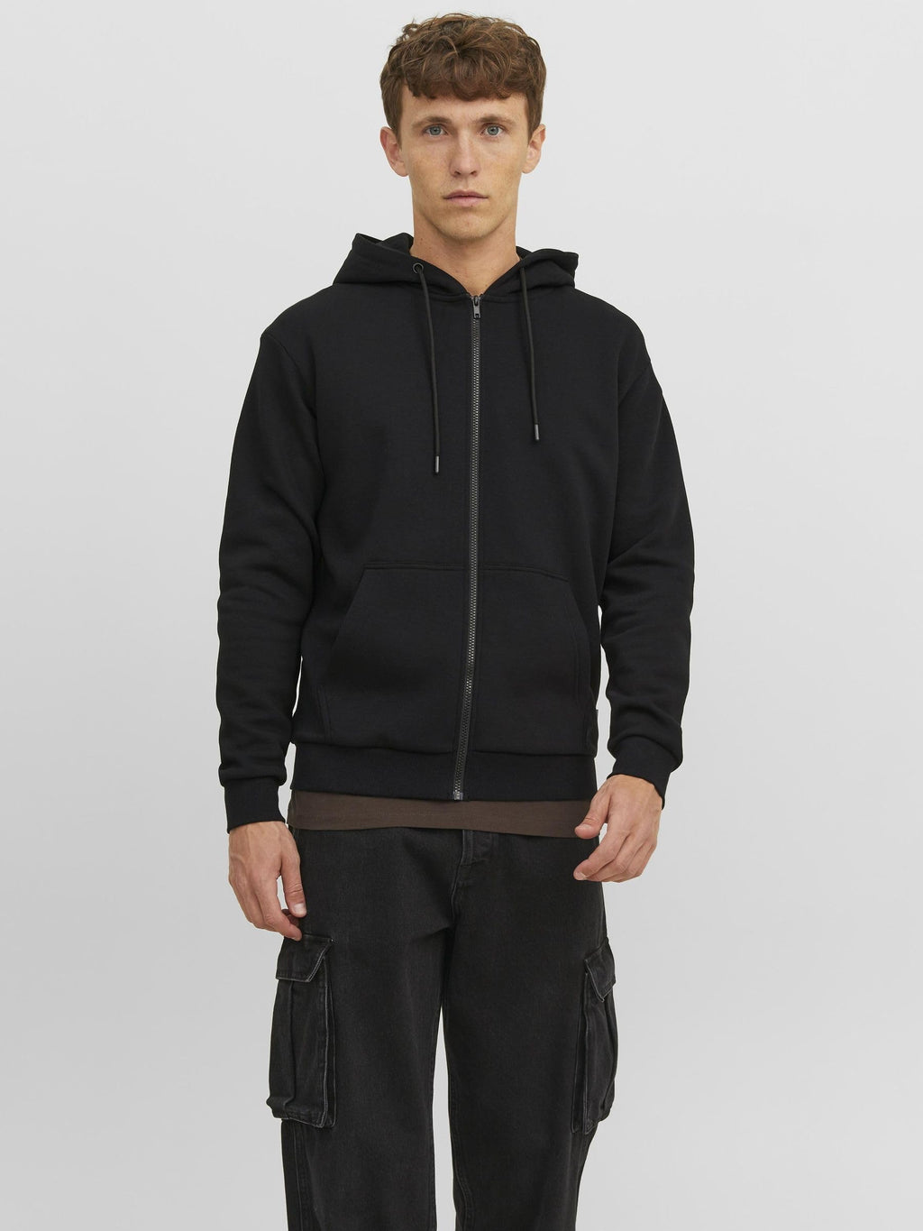 JACK & JONES Herren Jjebradley Sweat Zip Hood Noos Sweatshirtjacke (1er Pack)