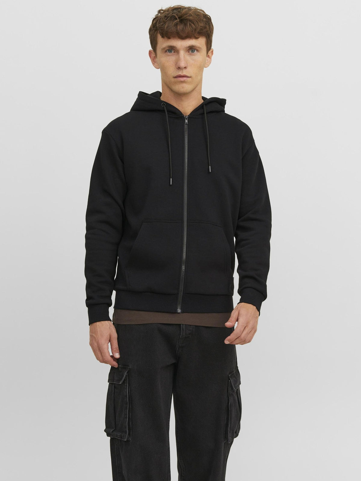 JACK & JONES Herren Jjebradley Sweat Zip Hood Noos Sweatshirtjacke (1er Pack)