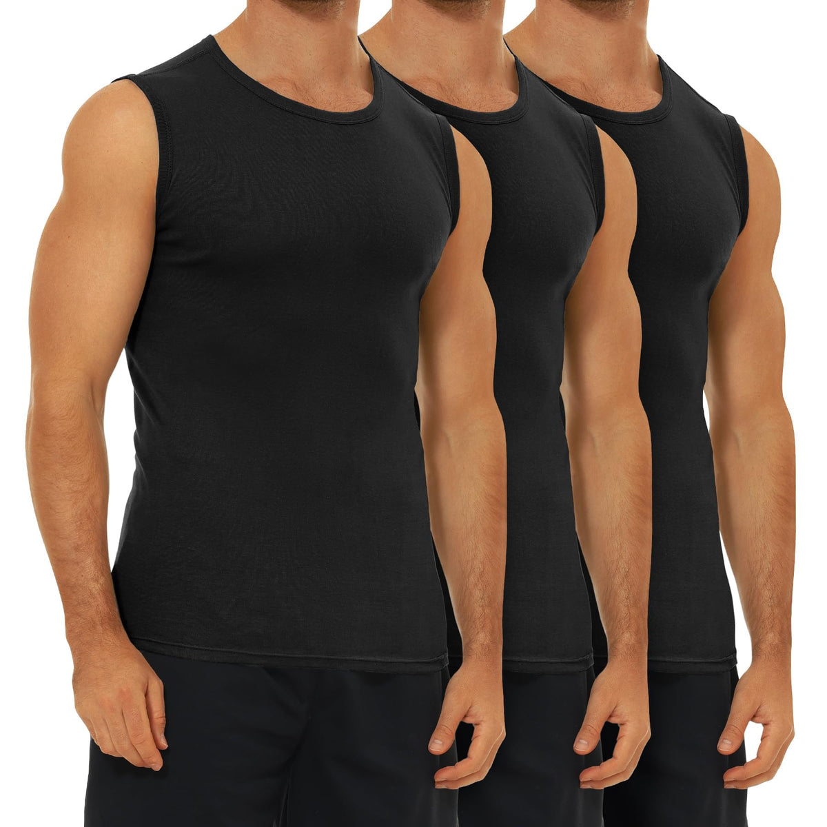 FALARY 3er-/6er-Pack Herren-Unterhemd aus Baumwolle Tanktop Unterhemden S-5XL