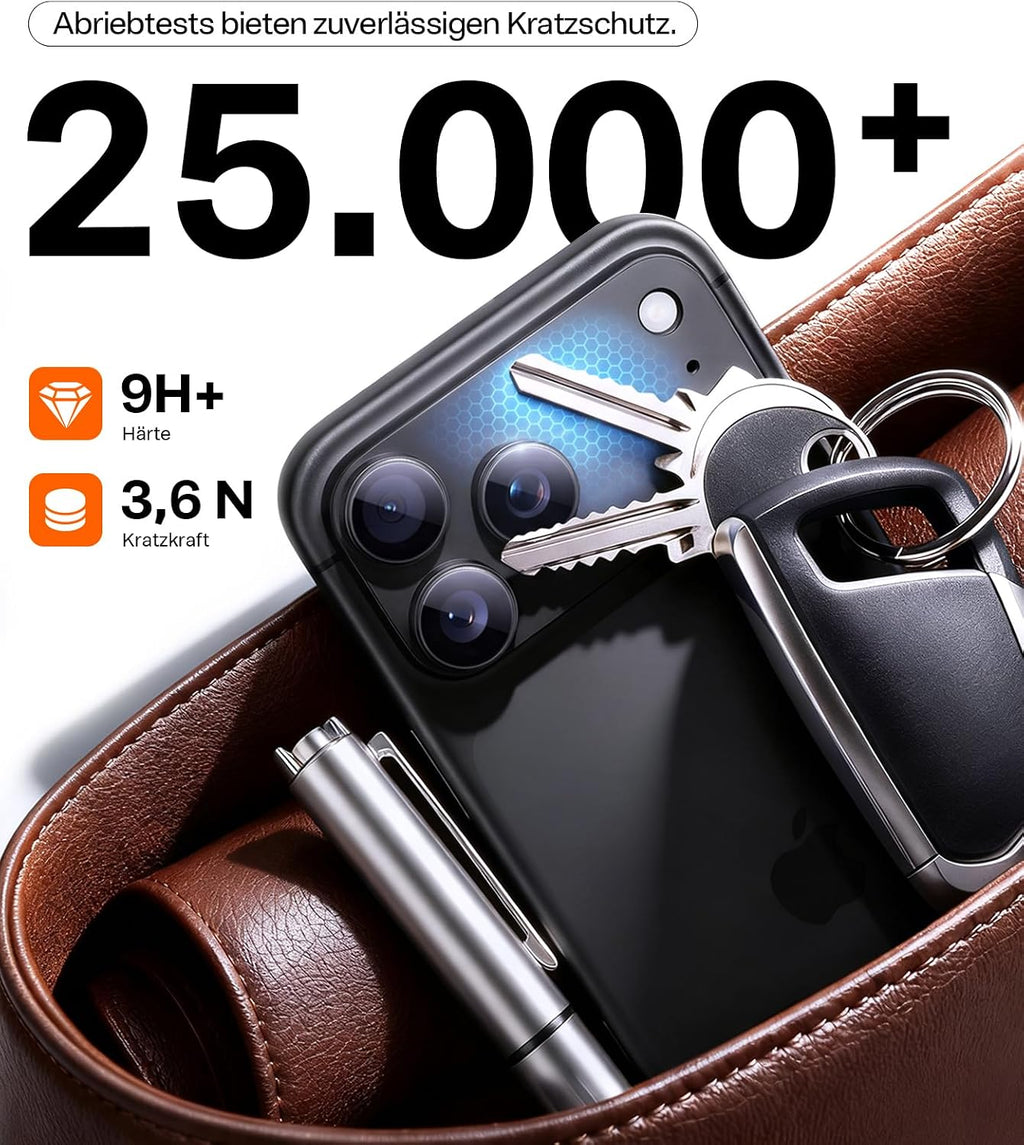 TORRAS für iPhone 18 Pro 9H+ Kratzfest Kameraschutz HD-Klares, Grau