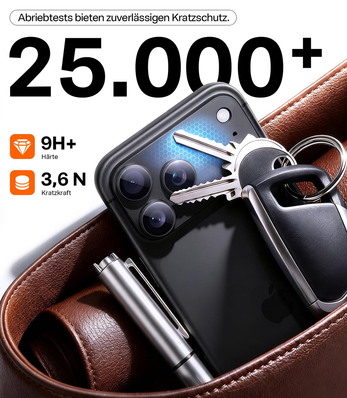 TORRAS für iPhone 18 Pro 9H+ Kratzfest Kameraschutz HD-Klares, Grau