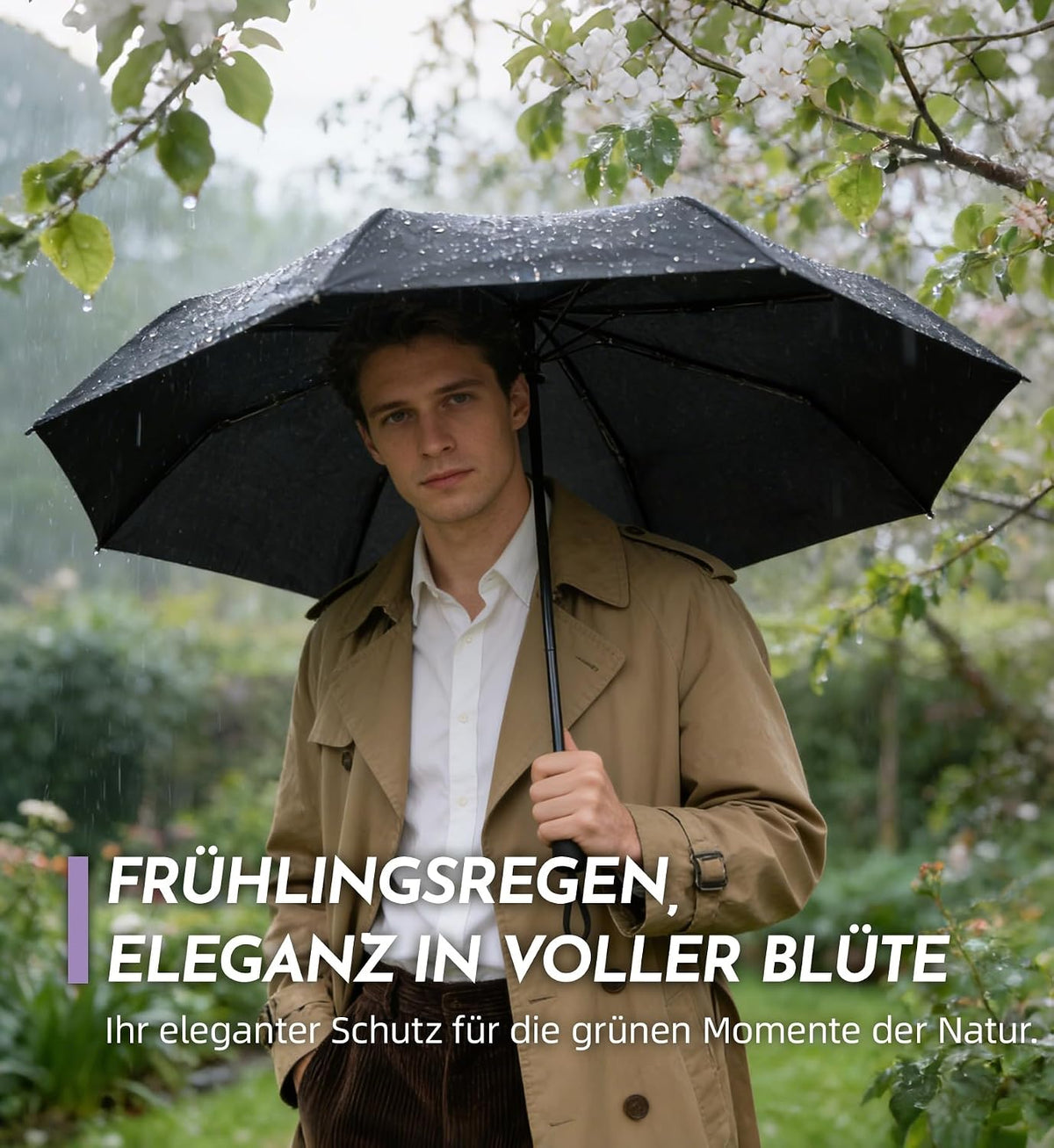 LILAC Regenschirm Klein Stabil Windfest