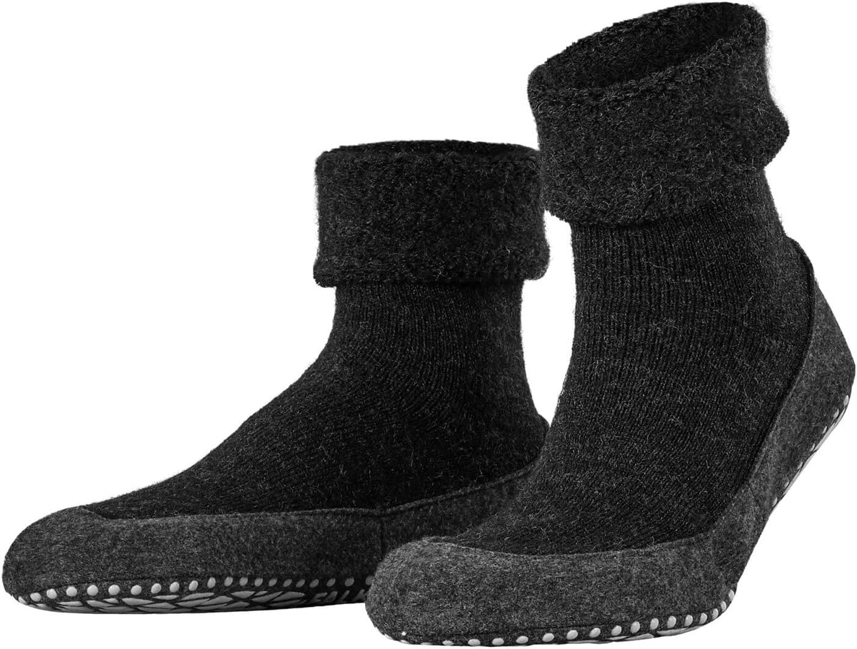 FALKE Herren Cosyshoe Stoppersocken atmungsaktive klimaregulierende geruchshemmende Wolle rutschfeste Noppen auf der Filzsohle komfortabel warm mit Plüsch strapazierfähig 1 Paar