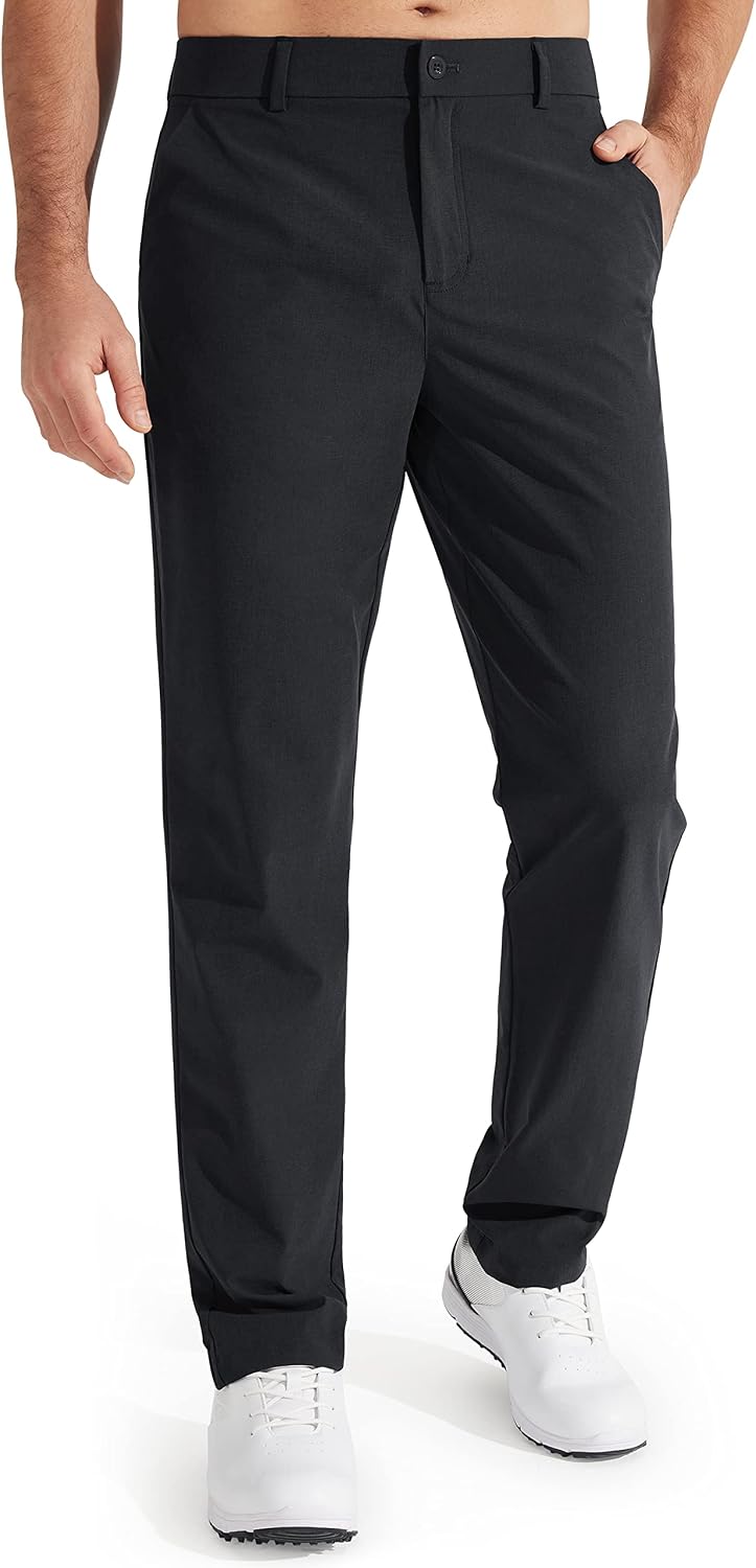 Libin Herren Golfhose Stretch Business-Hose 30"/32"/34" schnelltrocknende, leichte, bequeme Freizeithose mit Taschen