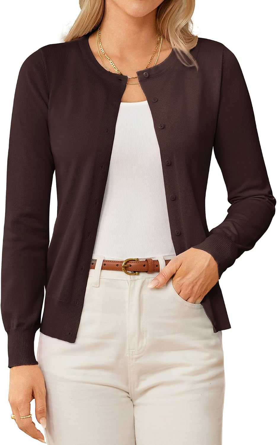 GRACE KARIN Damen Strickjacke Leichtes Herbst-Outfit 2026
