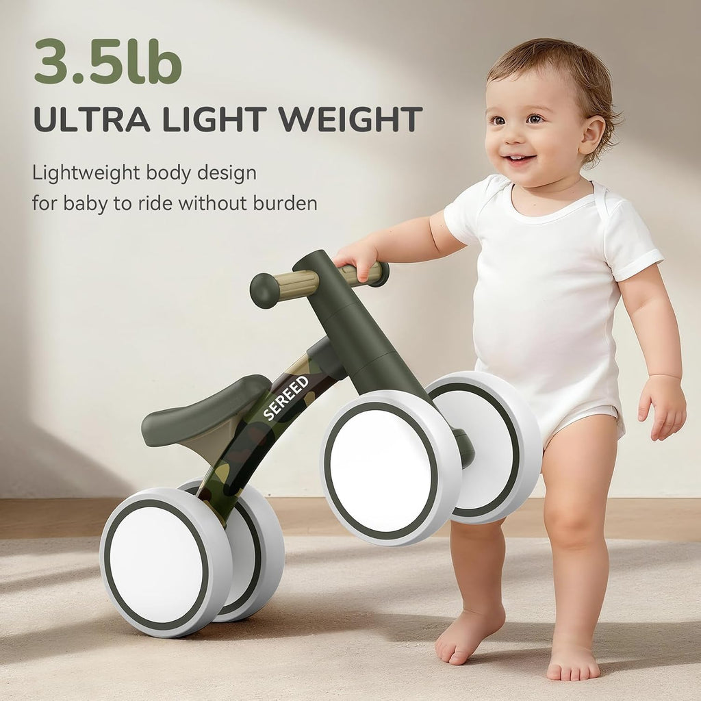 SEREED Baby Balance Bike for 1 Year Old Boy Girl, First Birthday Gift Toy