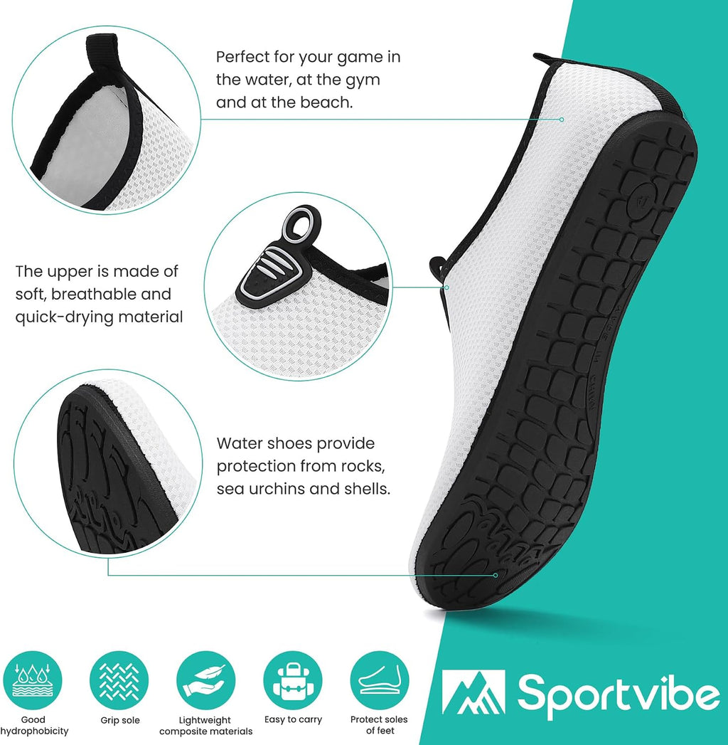 sportvibe Water Shoes Beach Swim Sea Shoes for Men Women