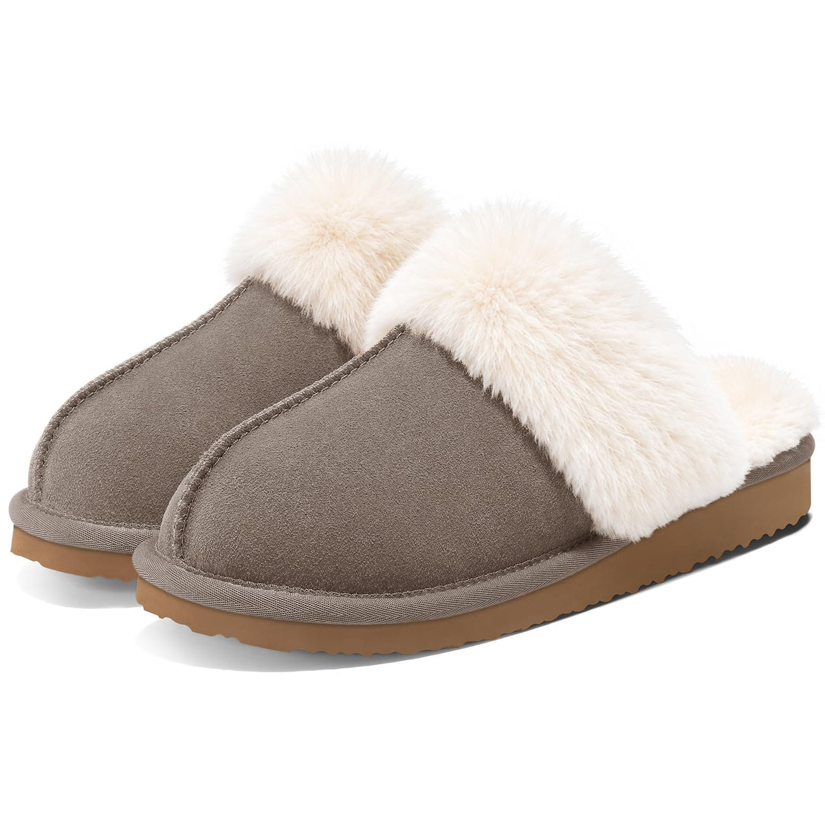 Litfun Fuzzy Slippers for Women Memory Foam Indoor House Shoes