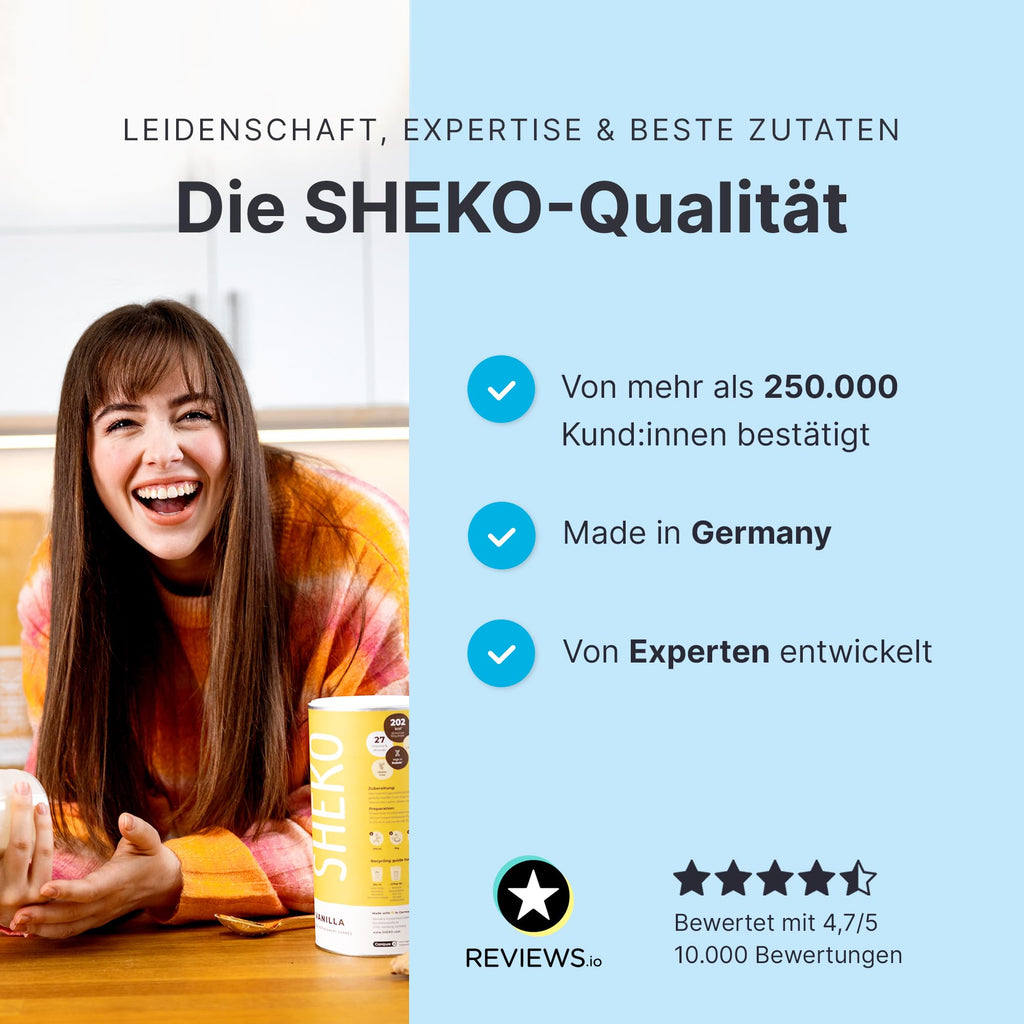 SHEKO Balance Shake Erdbeere – Mahlzeitersatz & Abnehmshake – 378 g