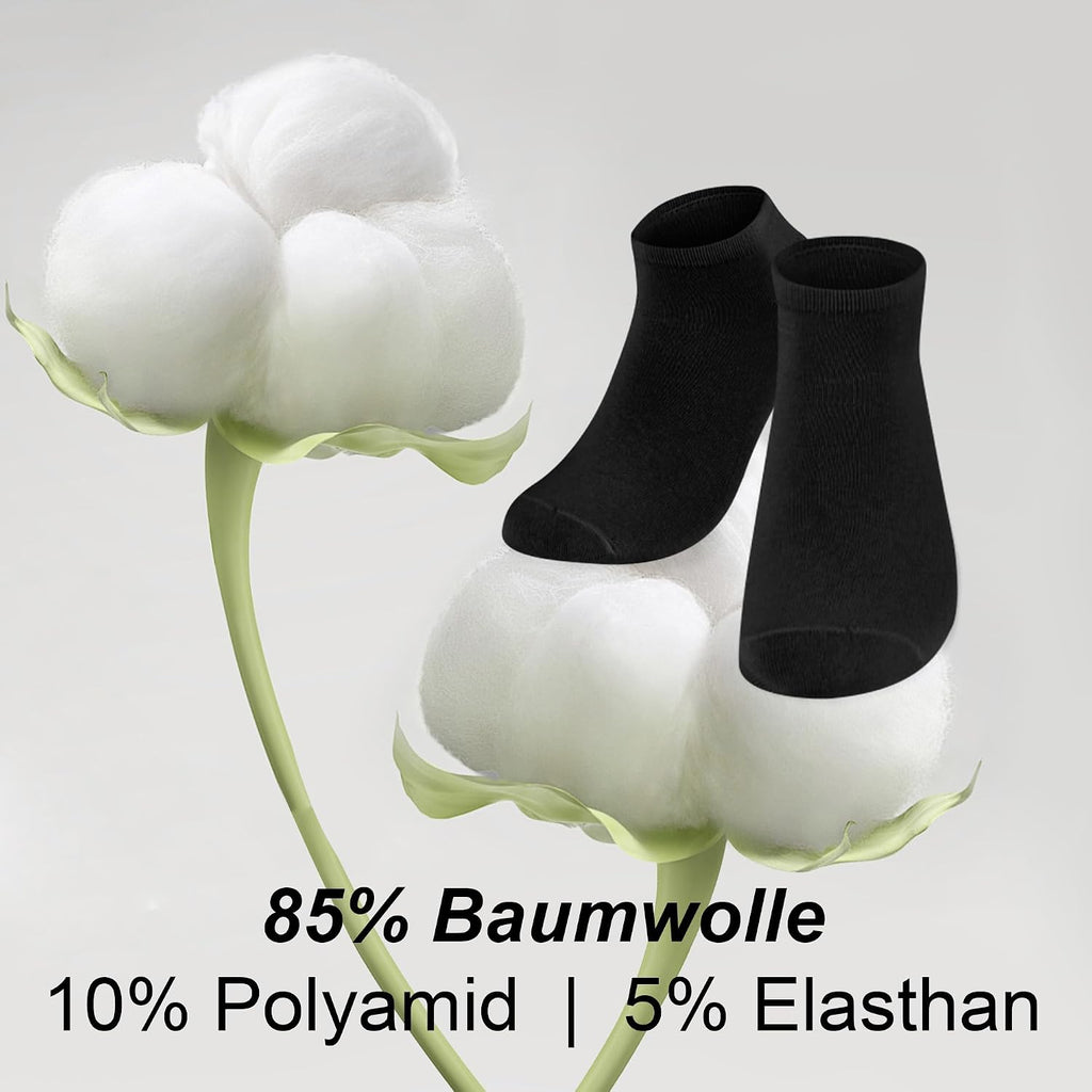 Chaussettes Basses Homme Femme lot de 12 Paires Socquette Sport Coton Socquettes Respirant Courtes Chaussette Femme Coton Courtes Bassese