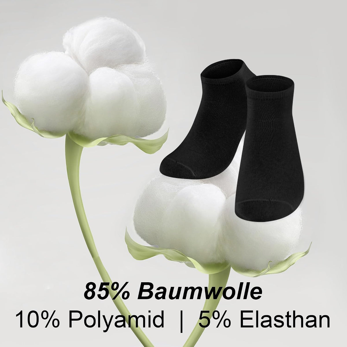 Chaussettes Basses Homme Femme lot de 12 Paires Socquette Sport Coton Socquettes Respirant Courtes Chaussette Femme Coton Courtes Bassese