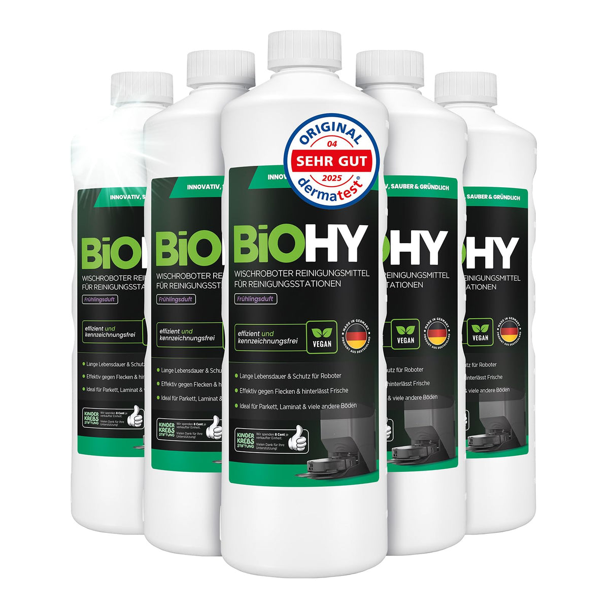 BiOHY Wischroboter Reiniger für Station mit Orangenduft (2 x 1 Liter)