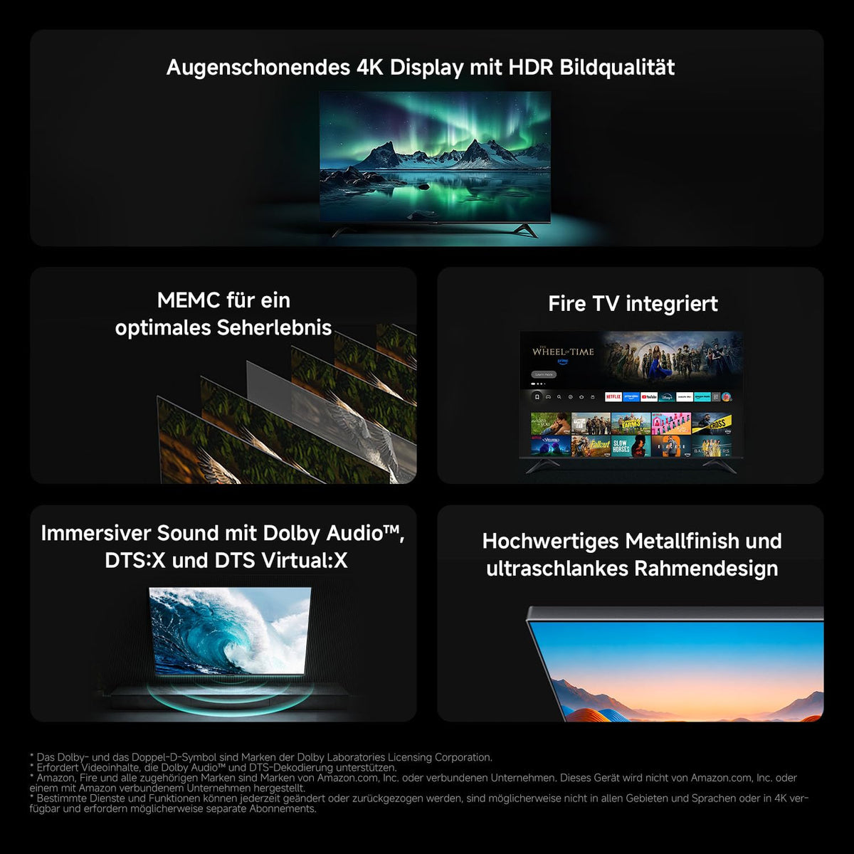 Xiaomi TV F 65 Zoll 2025, 4K UHD, Smart TV, Fire OS8, HDR10, L65MB-FAEU