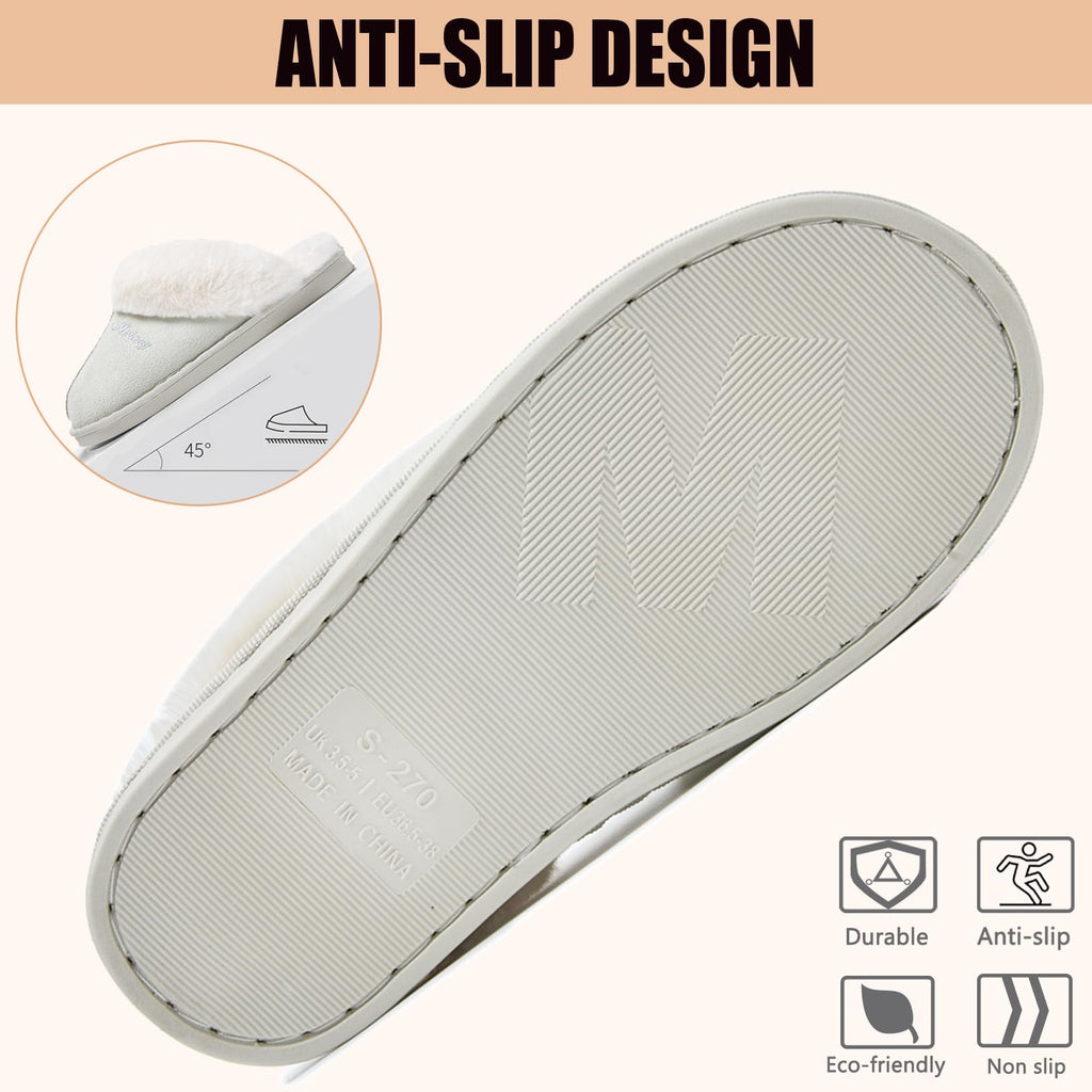Misolin Chaussons Femme Homme Hiver Chaudes Maison Mémoire Mousse Pantoufle
