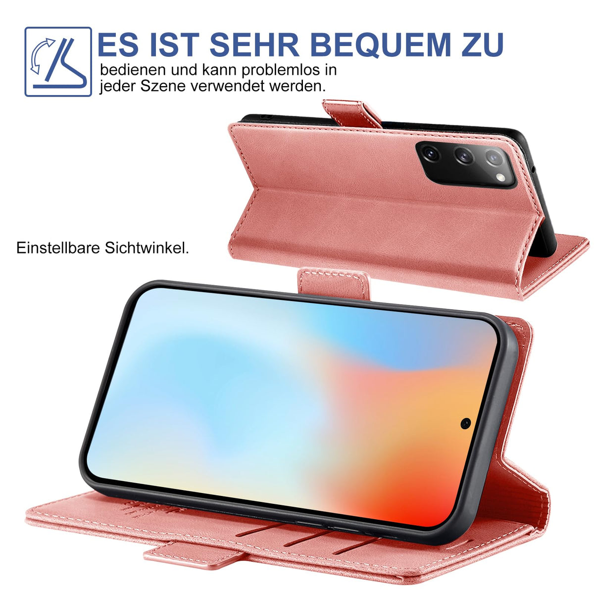 Giyer Handyhülle für Samsung Galaxy S24 5G Hülle mit Schutzfolie, Schutzhülle Galaxy S24 5G PU Leder Wallet Flip Case Standfunktion Kartenfach Klapphülle für Samsung S24 Ultra Full Cover (Grün)