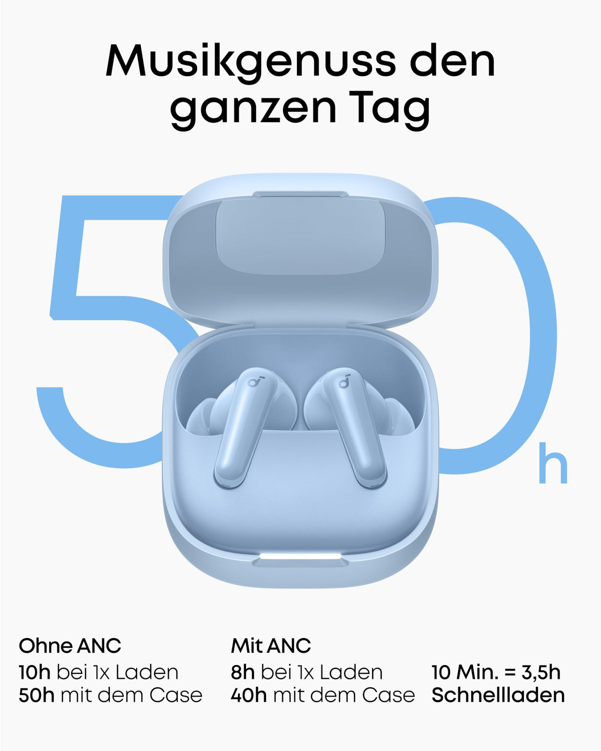 Soundcore by Anker P31i kabellose Bluetooth-Kopfhörer, Hi-Res Sound Schwarz