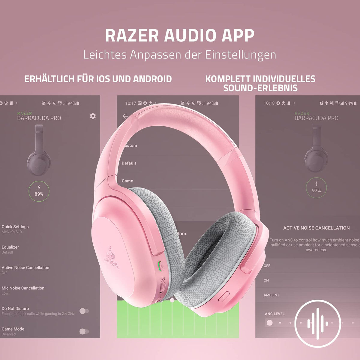Razer Barracuda X - Kabelloses Multiplattform-Headset für Gaming und Mobile Geräte (SmartSwitch Dual Wireless, Triforce 40mm, Mikrofon mit Nierencharakteristik, 50h Akku, USB-C) Schwarz