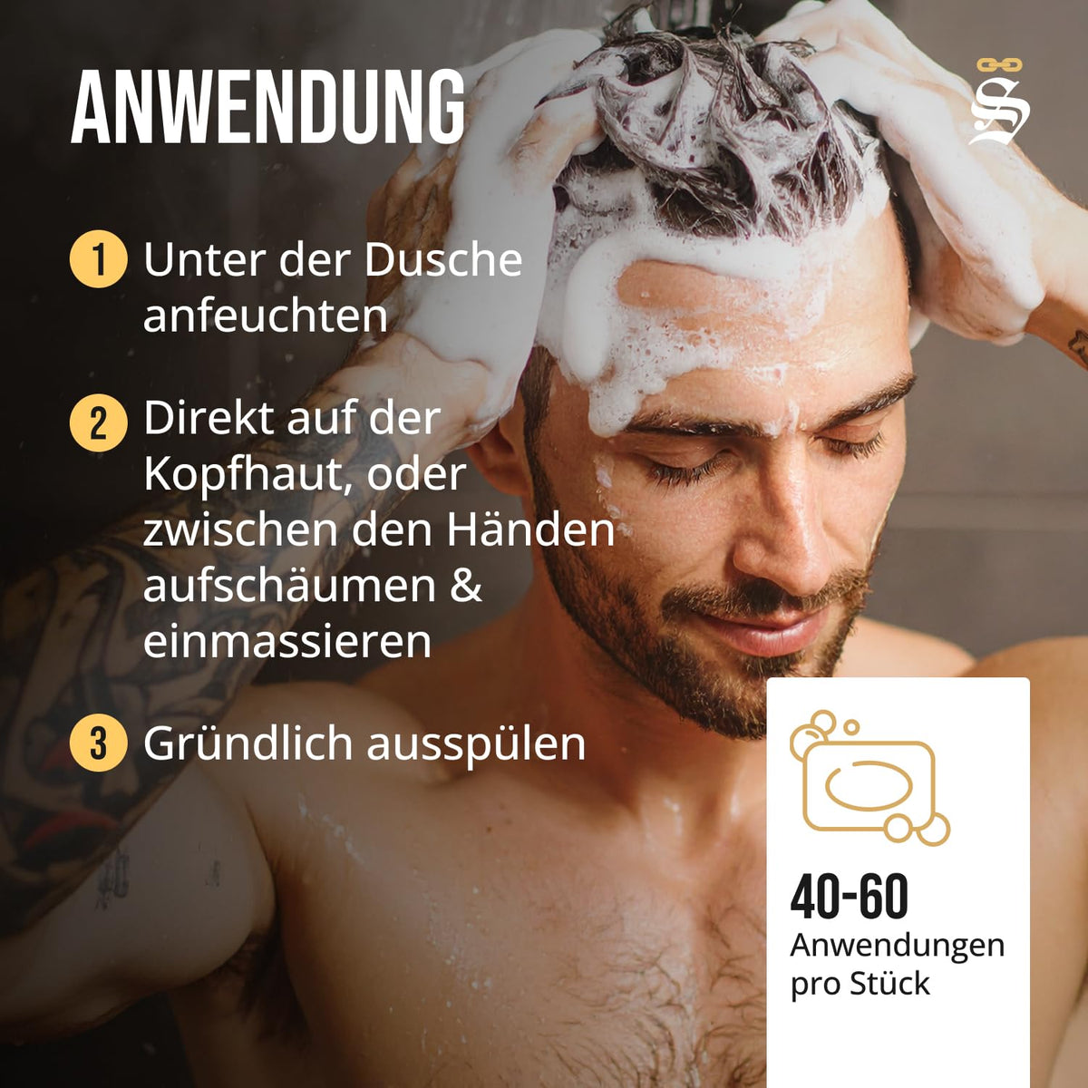 NEU: Störtebekker® Premium Festes Anti Schuppen Shampoo - Festes Shampoo Herren & Damen - 3in1 Duschseife Männer für Haare & Kopfhaut - vegan, handgefertigt (100g)