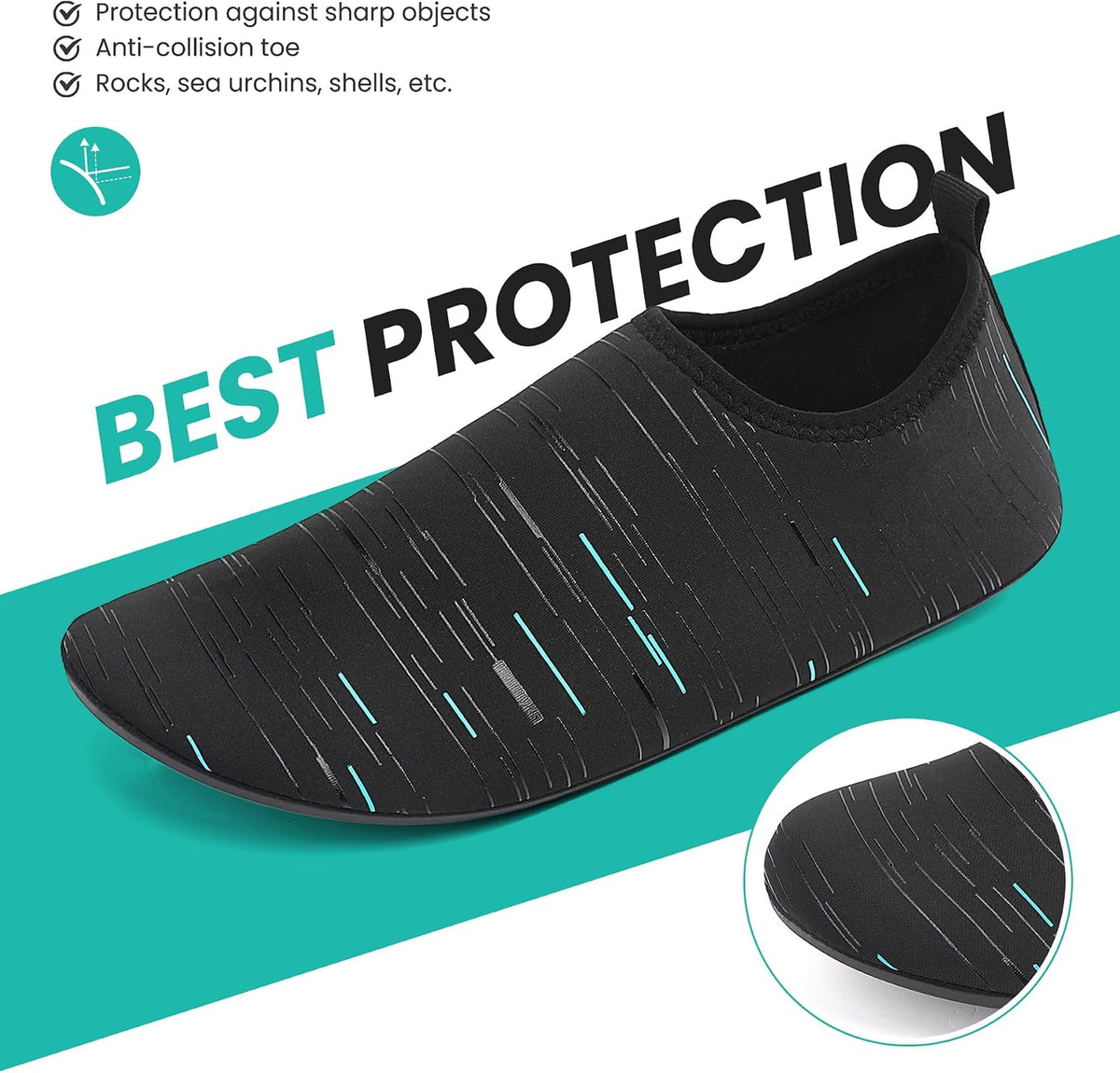 sportvibe Water Shoes Beach Swim Sea Shoes for Men Women