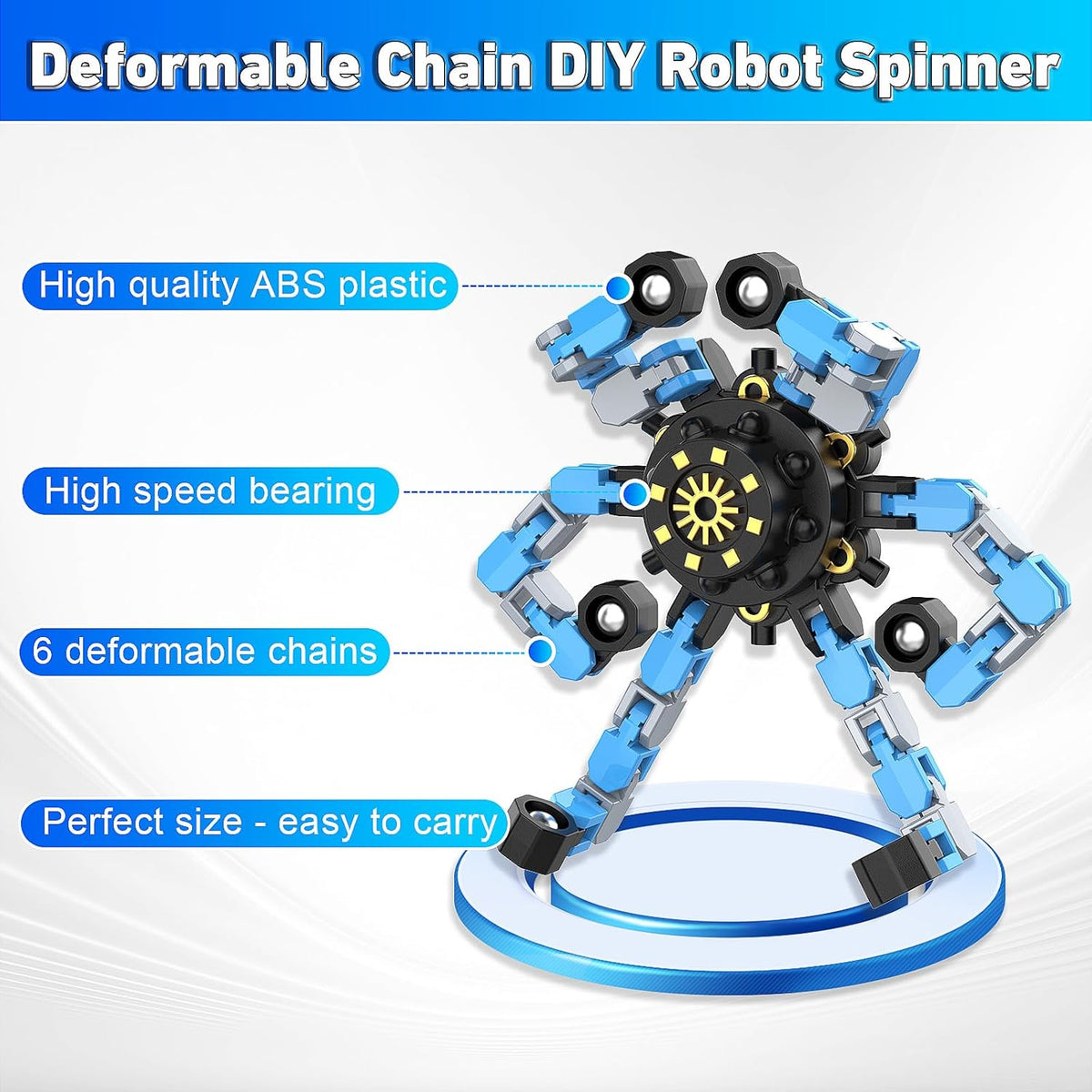 Transformable Fidget Spinners,30PCS Funny Sensory Fidget Toys for Kids