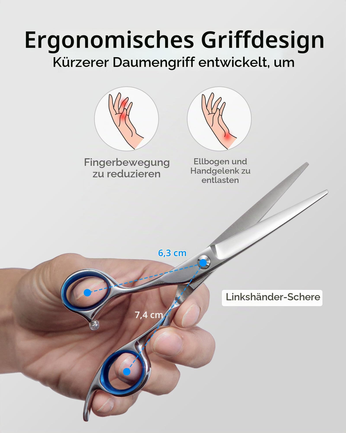 Haarschere Scharfe Friseurschere ULG 6.5 Zoll Präziser Schnitt Haarschnitt japanischer rostfrei edelstahl Rasiermesserscharf Effilierscheren