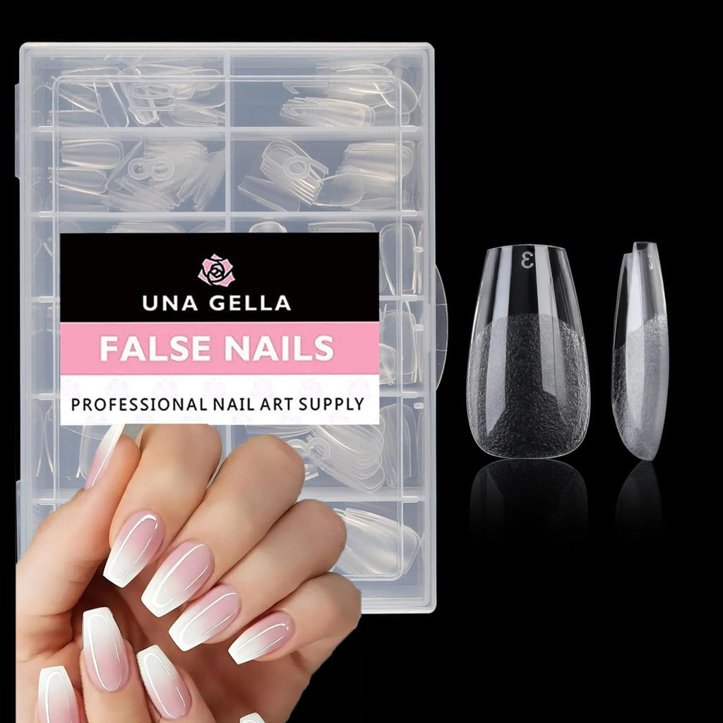 UNA GELLA Kurze Mandel Nail Tips 504 Stück