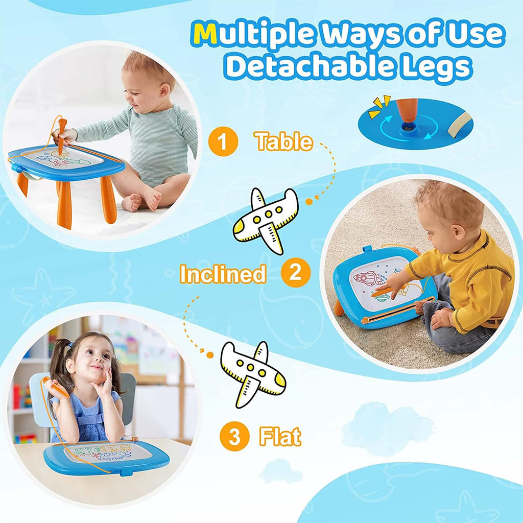Kikidex Magnetic Drawing Board, Toddler Girl Toys for 1-3 Year Old, Doodle Board Pad Learning and Educational Toys for 1 2 3 Year Old Kids Birthday Gift (Soft Pink)