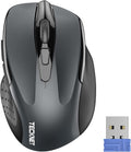 TECKNET Kabellose Maus, 2.4G Optische Funkmaus mit USB Empfänger, Grau